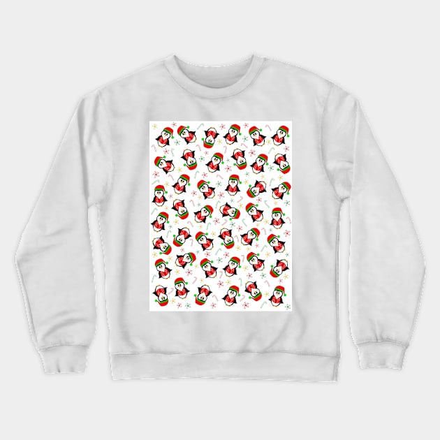 CHRISTMAS Penguin Pattern Crewneck Sweatshirt by SartorisArt1